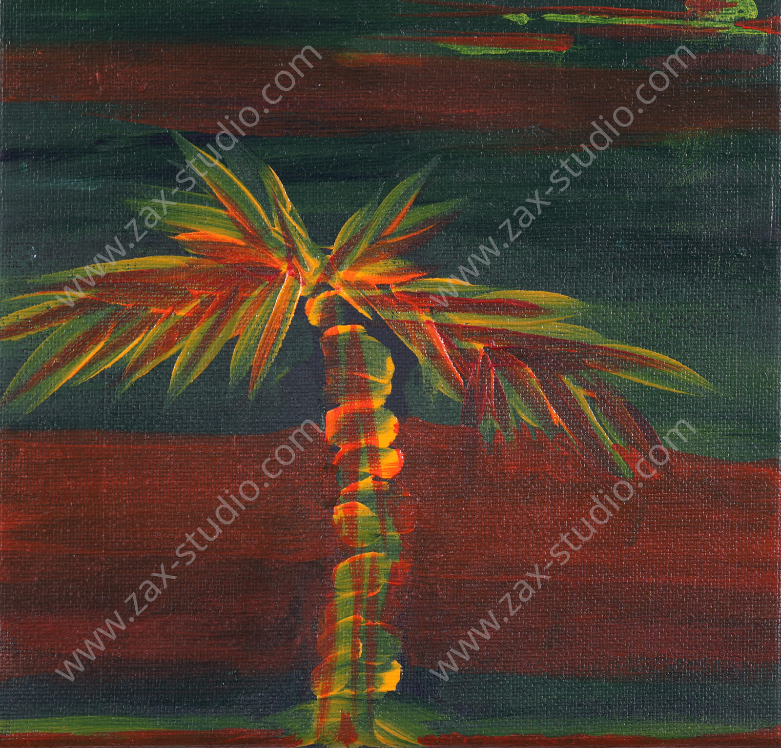 Plam Tree on Canvas 2